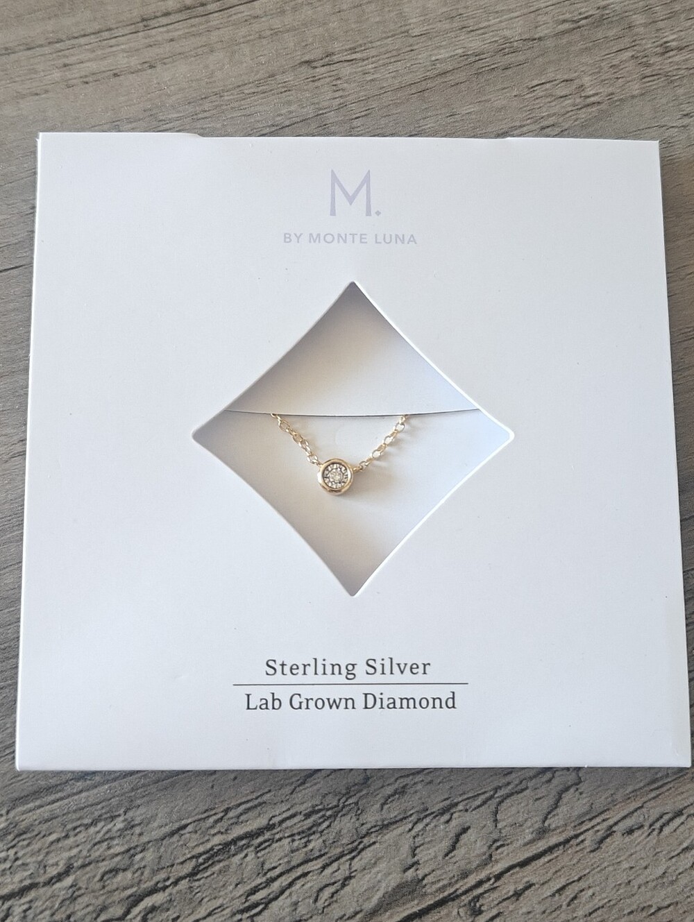 Sterling Silver Necklace with Lab-Grown Diamond